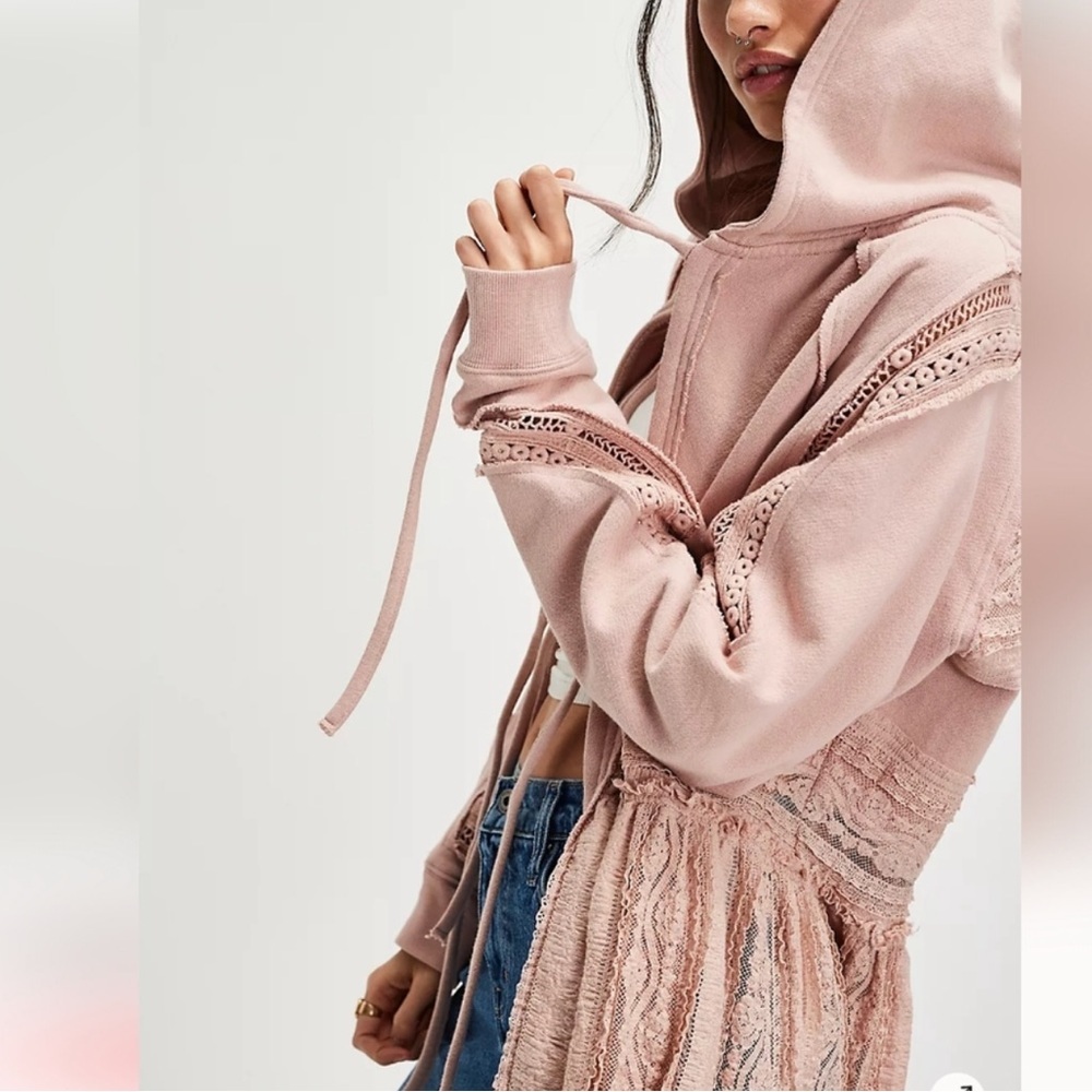 NWT New Free People Candy Sweatshirt Size Large - Picture 3 of 7